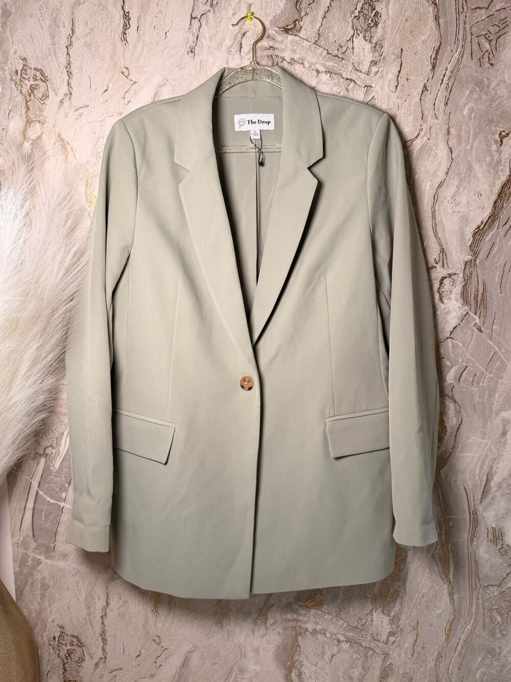 The Drop Blake Long Blazer Desert Sage Green Size XL
